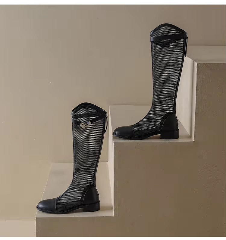Mesh High Boots