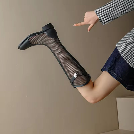 Mesh High Boots